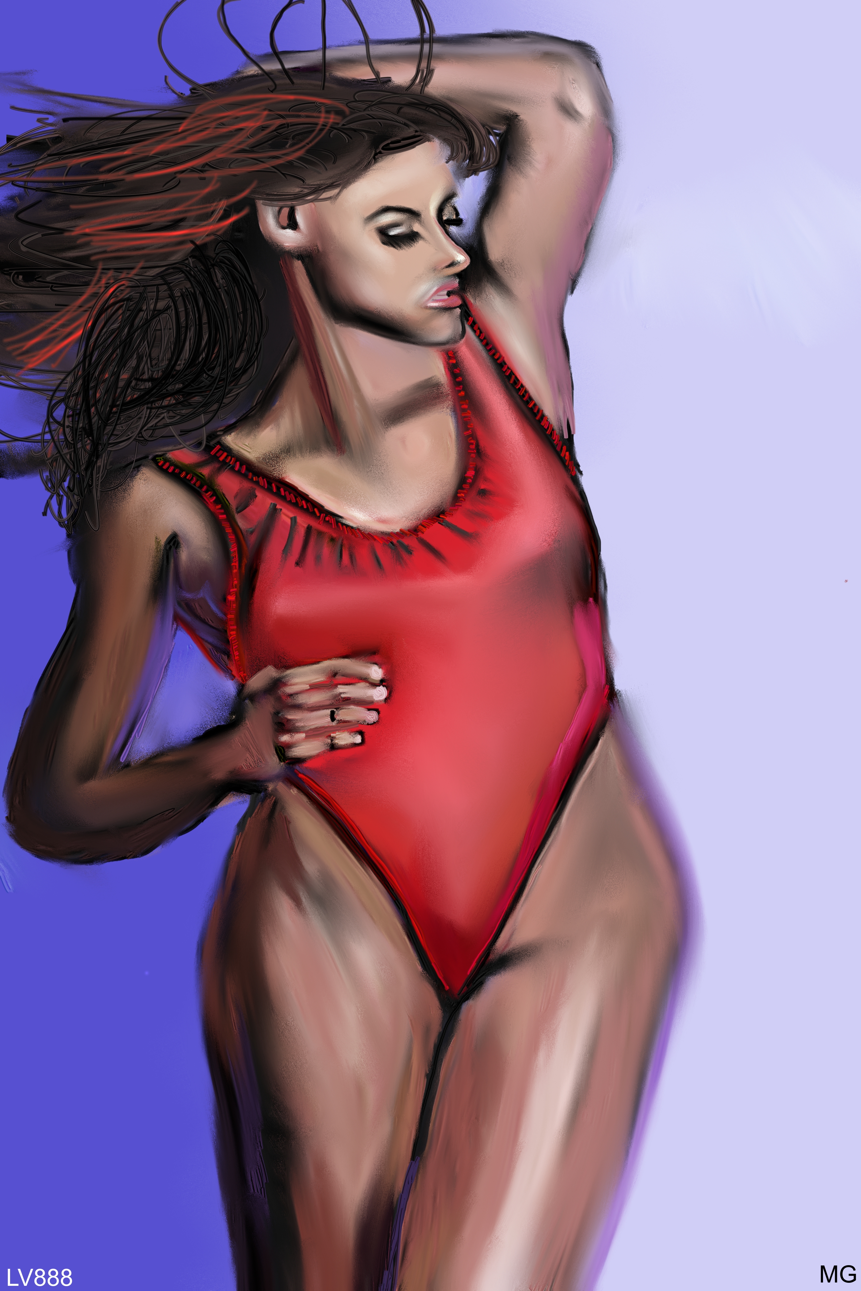 Woman in swimsuit v884