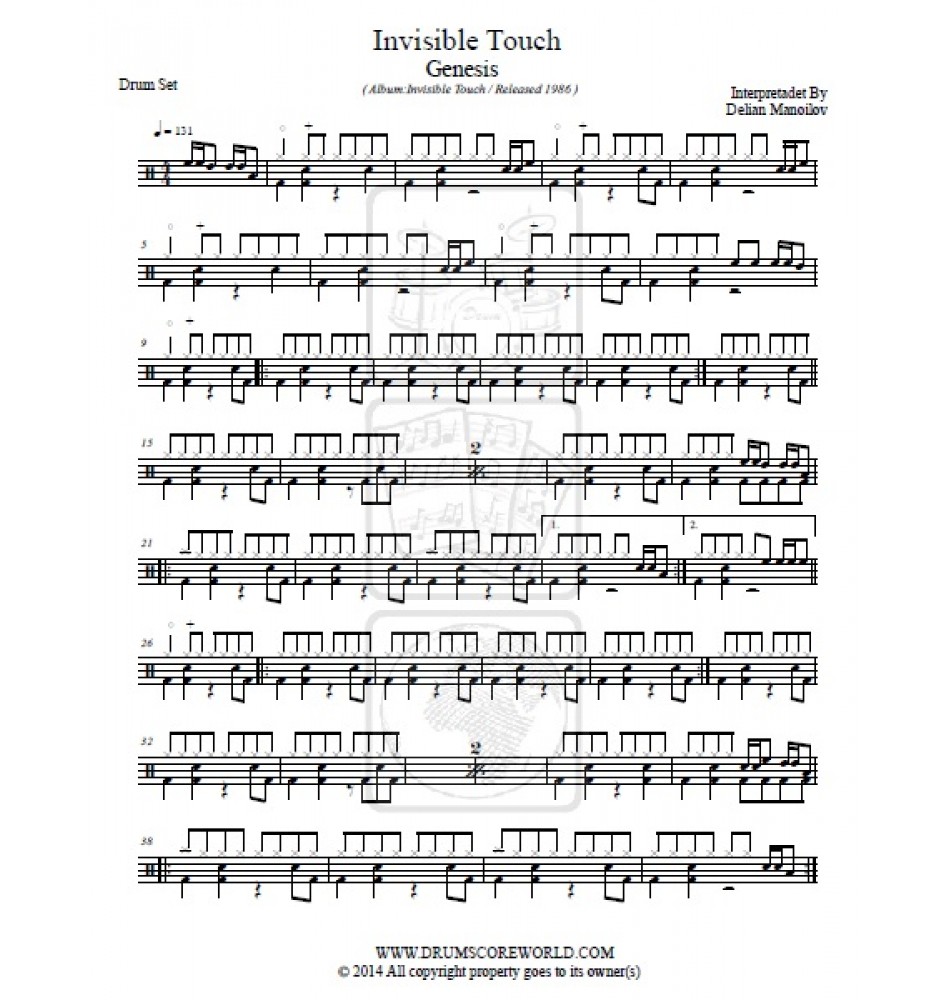 Genesis - Invisible Touch (Drum Tab) by lv888 on DeviantArt