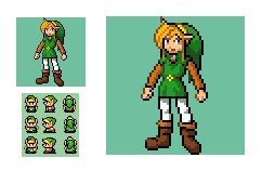 Link: Pokemon Trainer Sprite(TLOZ Echoes of Time) by InnerMobius