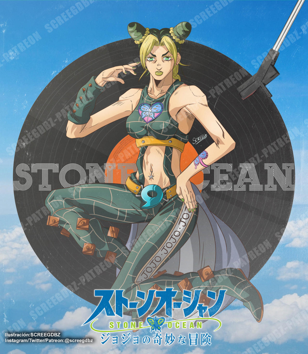 Jolyne Kujo on Record| STONE OCEAN ANIME by screegdbz on DeviantArt Jolyne Kujo on Record| STONE OCEAN ANIME by screegdbz on DeviantArt