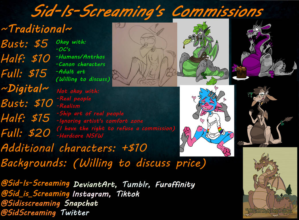 Sid-is-Screaming's commissions
