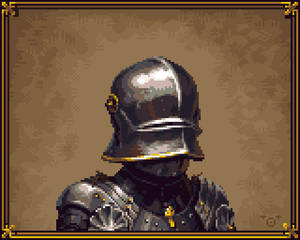 Pixelart knight portrait