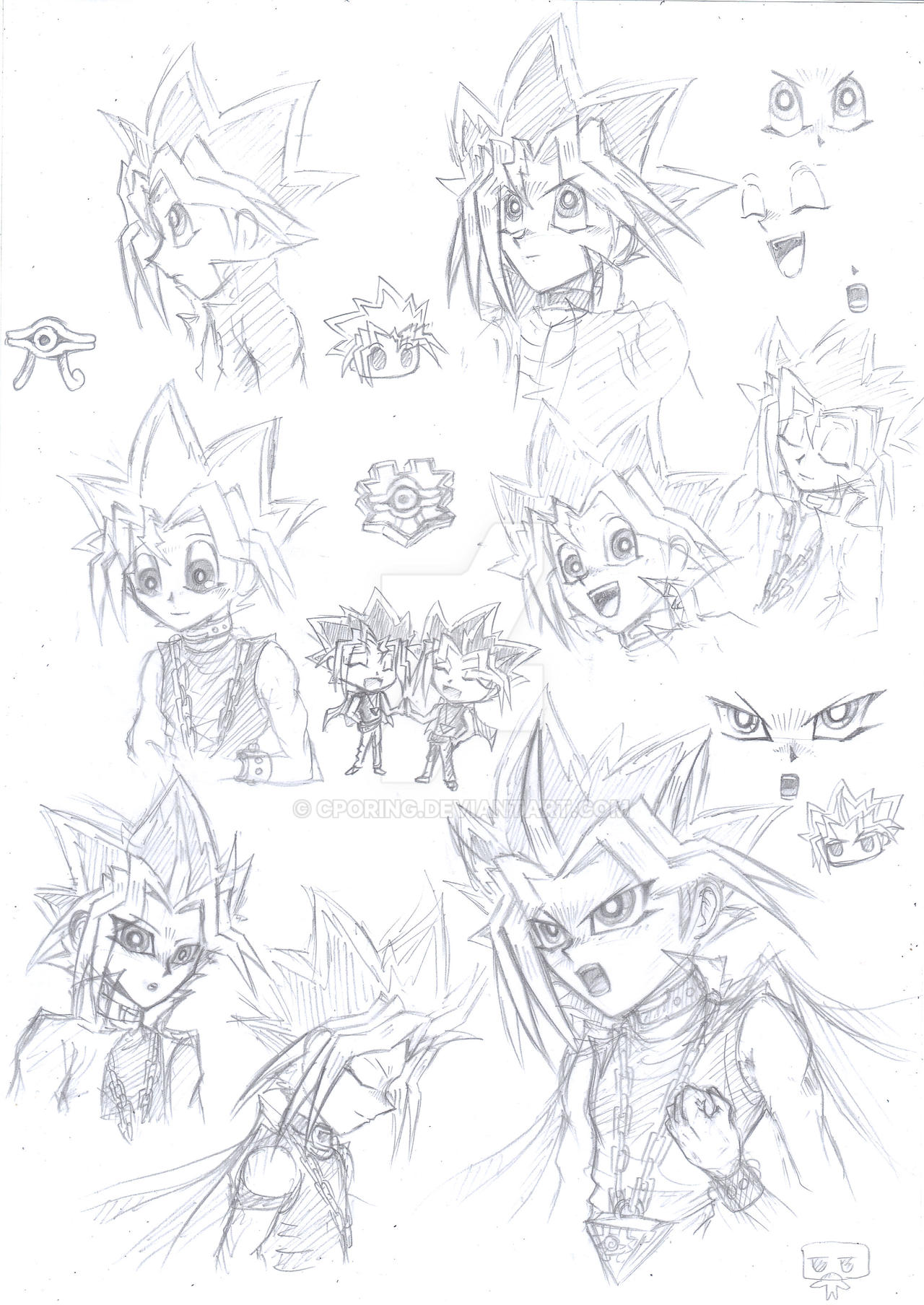 Yami and Yugi sketch XD