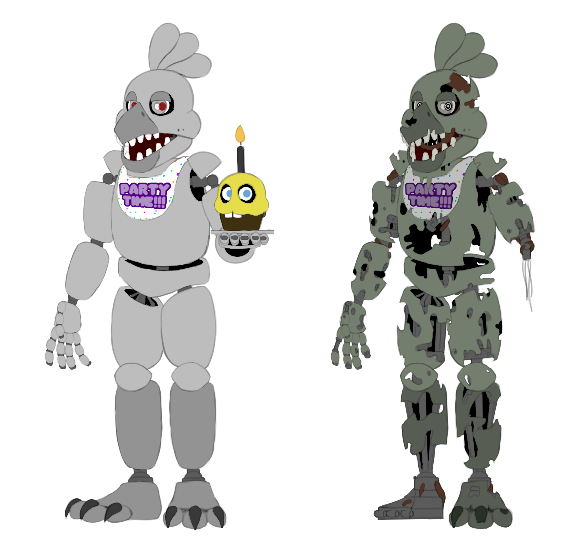 Withered Chica [REMAKE] by Spring-o-bonnie on DeviantArt