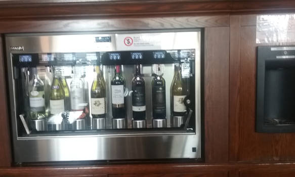 A wine vending machine.