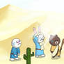 Desert With Line Friends