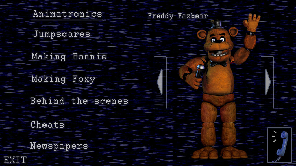 A little menu UI I wanted to make for FNAF if it ever had a