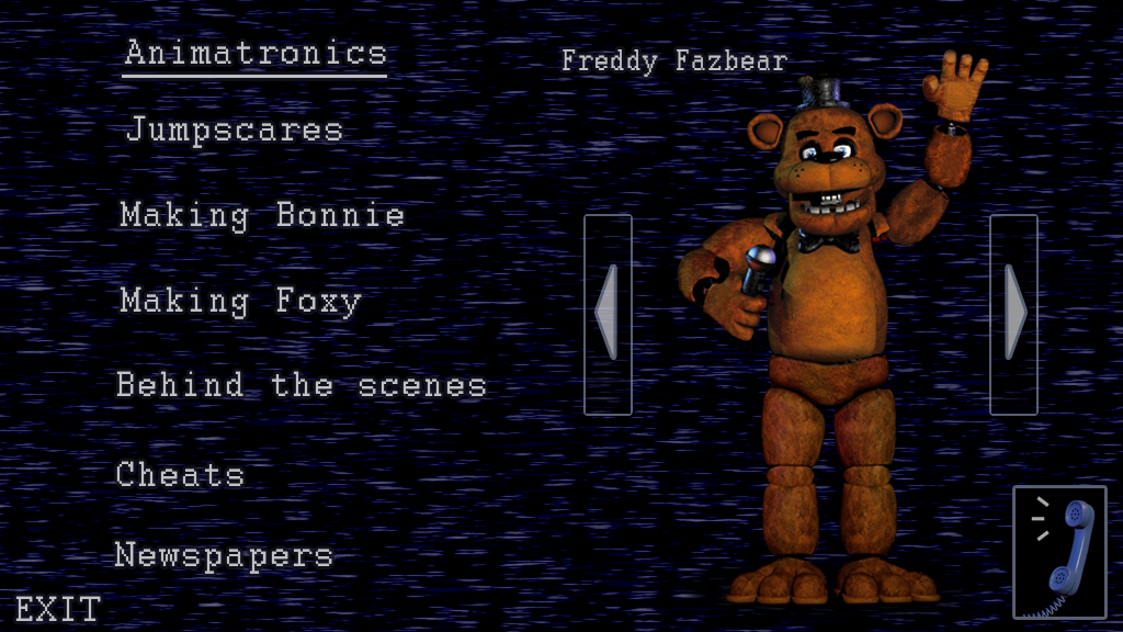 A little menu UI I wanted to make for FNAF if it ever had a