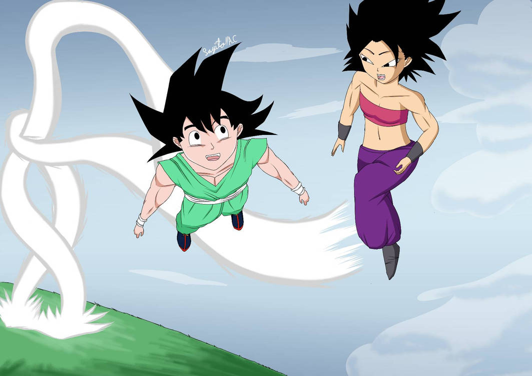 Caulifla Visiting Rine by AnnoyingCatSD on DeviantArt