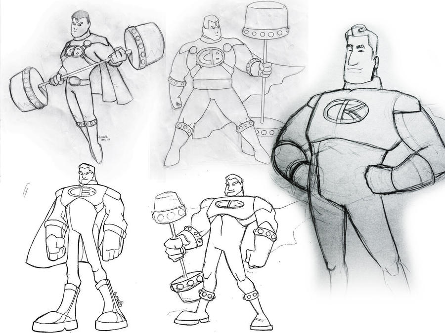 Captain Barbell Sketchdump by gabmadrid