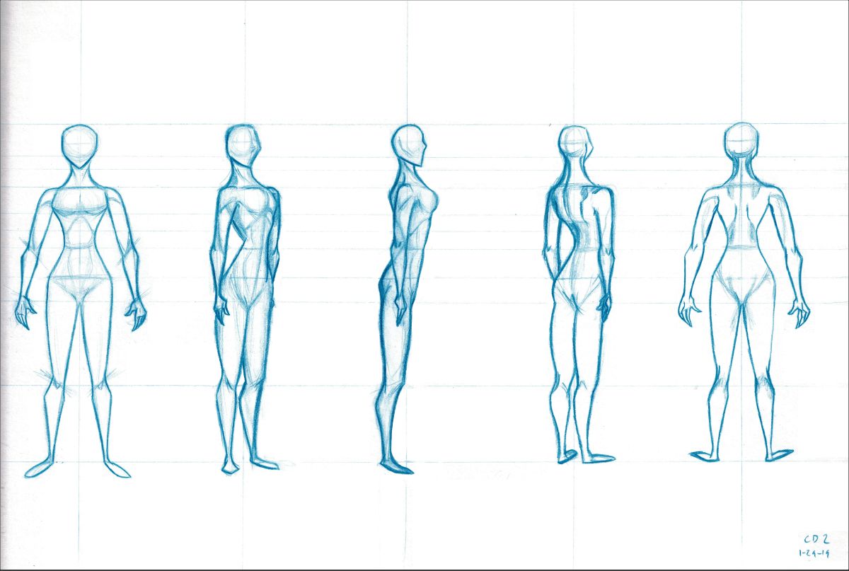 Full Body Rotation Character Character Design II: Full Female Figure Rotation by ElisAnimation on ...
