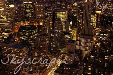 Skyscraper of New York in the night