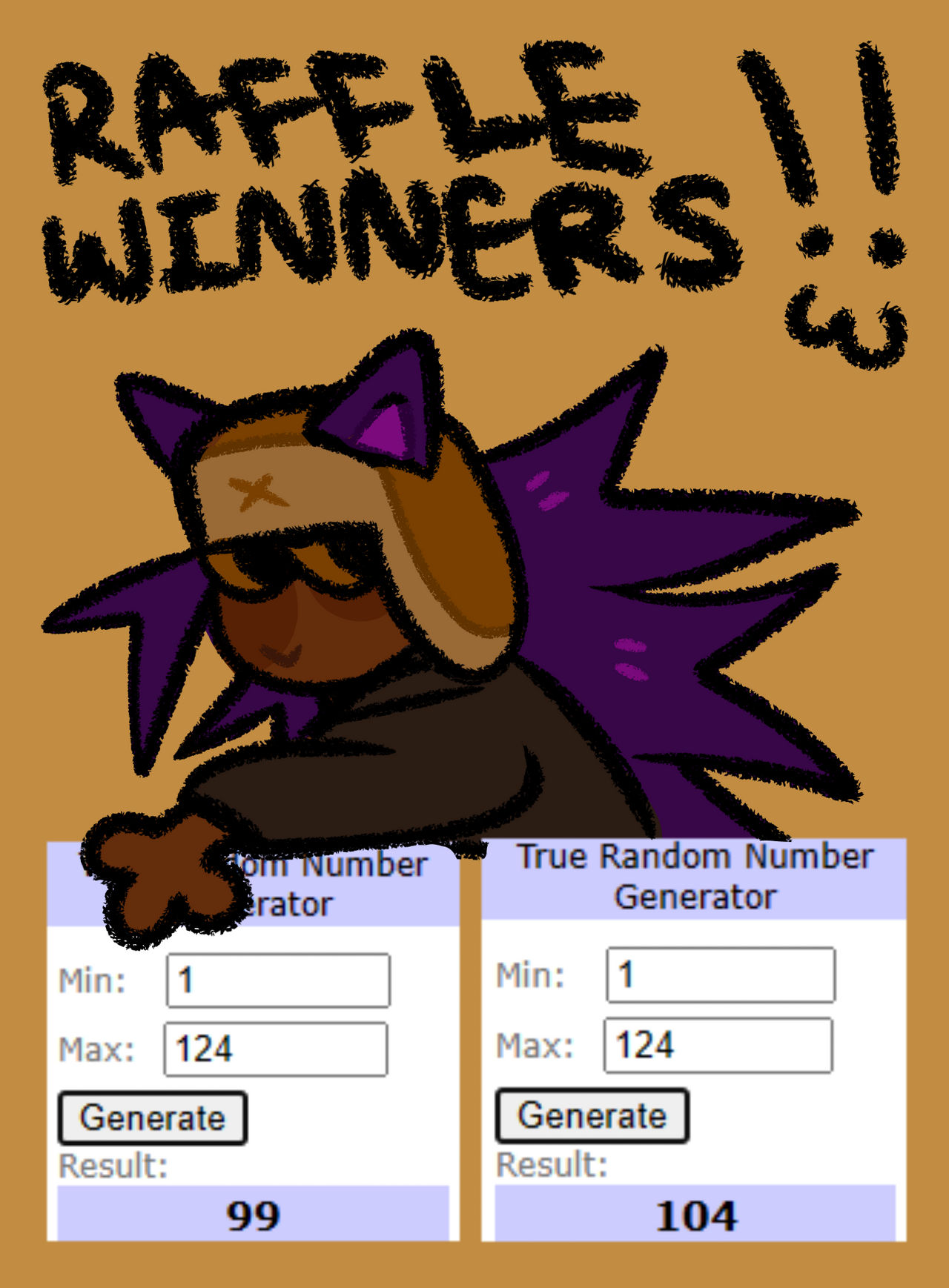 Dune Raffle raffle winners by DUNCEDOGS on DeviantArt