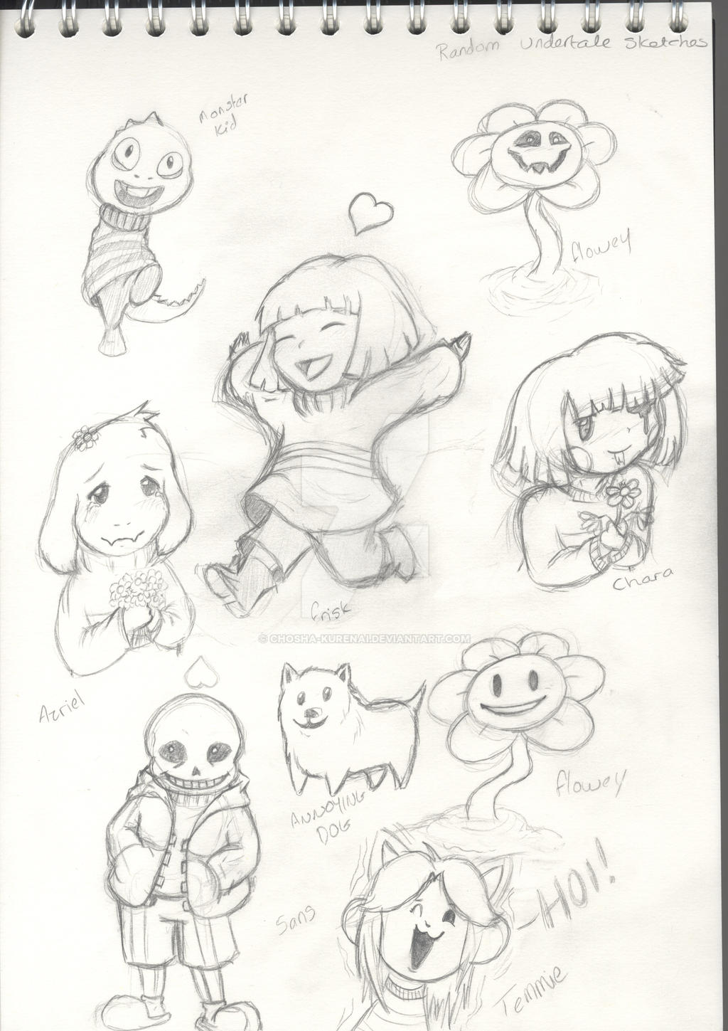 Undertale First Picture Five Minute Undertale Sketches by Chosha-Kurenai on DeviantArt