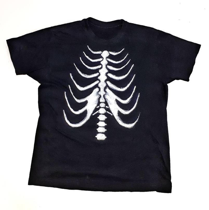 Rib Cage Shirt Diy Halloween Rib Cage T Shirt – Five Minute Fancy