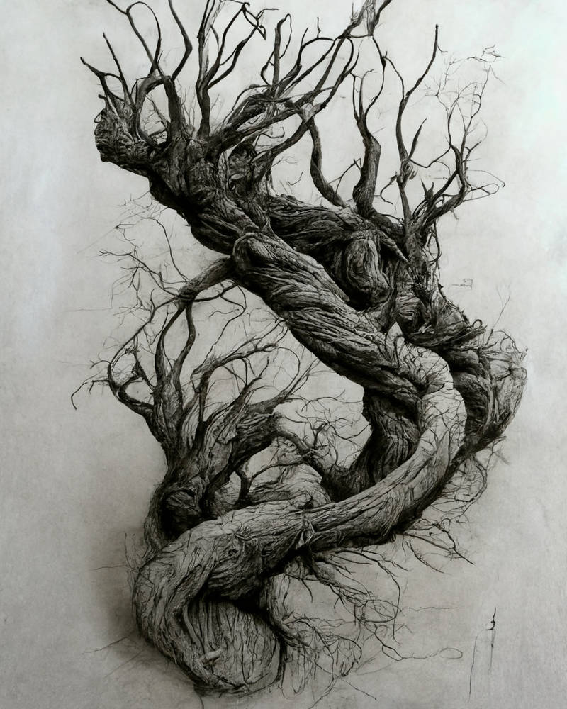 pencil drawing old tree twisted by MChChovanec on DeviantArt