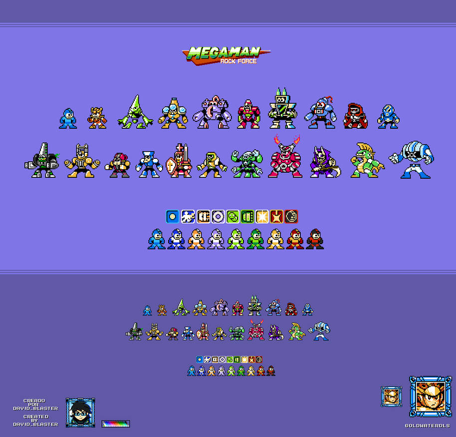 MEGA MAN ROCK FORCE - MEGA MAN 9/10 STYLE by David-Blaster on DeviantArt