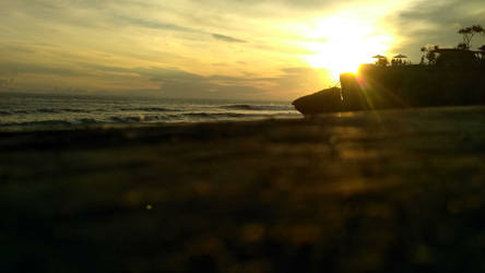 Sunset on Beach Drini, Indonesia