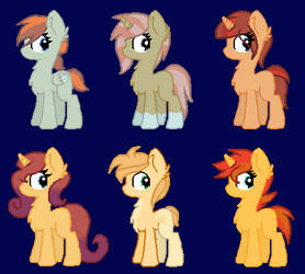 Six sunburst x pony Adoptables Closed