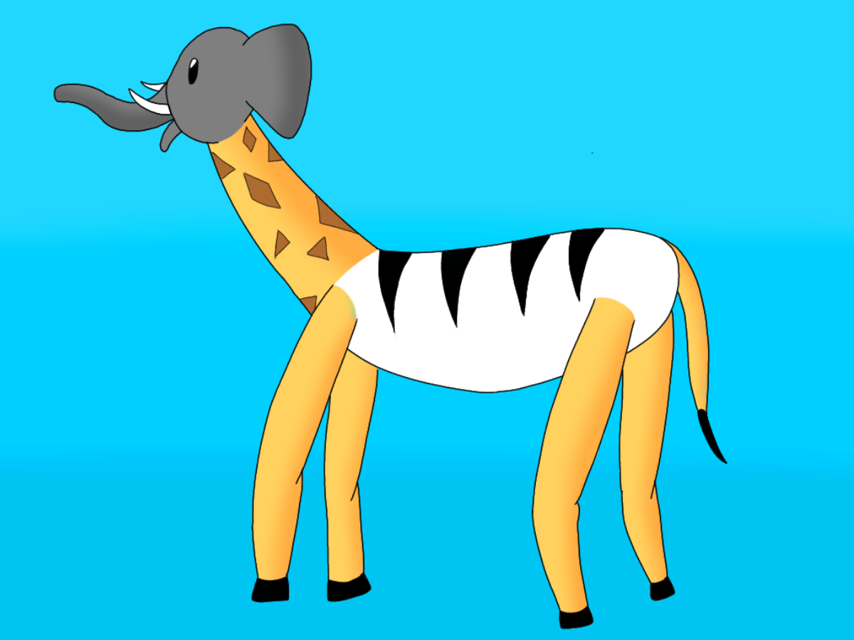 Elebraraffe (Elephant Zebra Giraffe Hybrid) Art by TheKittyQue on DeviantArt Elebraraffe (Elephant Zebra Giraffe Hybrid) Art by TheKittyQue on DeviantArt
