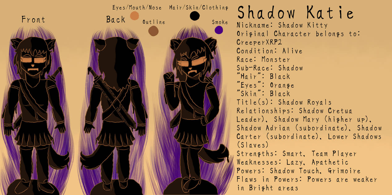 Shadow Kate Shadow Katie Ref Sheet (C.R.P.W.) by TheKittyQue on DeviantArt