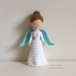 Christmas Angel Amigurumi Crochet Art Doll