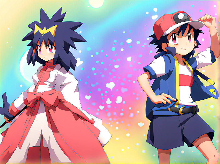 Ash Ketchum and Iris Wallpaper (Pokemon Journeys) by MclarenF1GTRSOK on ...