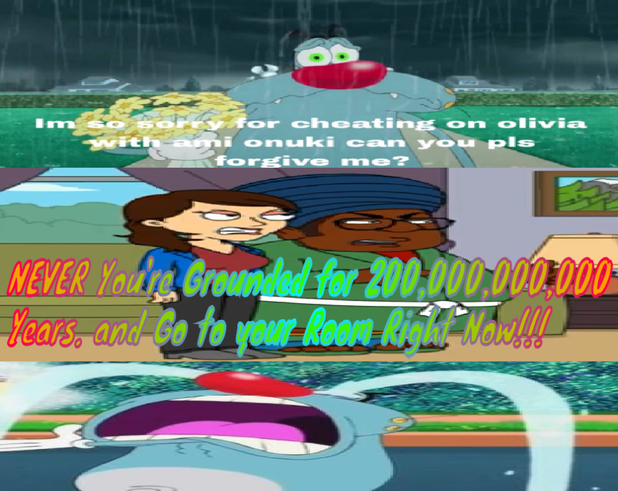 Oghs Grumpy Oggy Gets Grounded by MclarenF1GTRSOK on DeviantArt