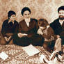 Khomeini with son and grandsons