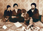 Khomeini with son and grandsons by makanparsi