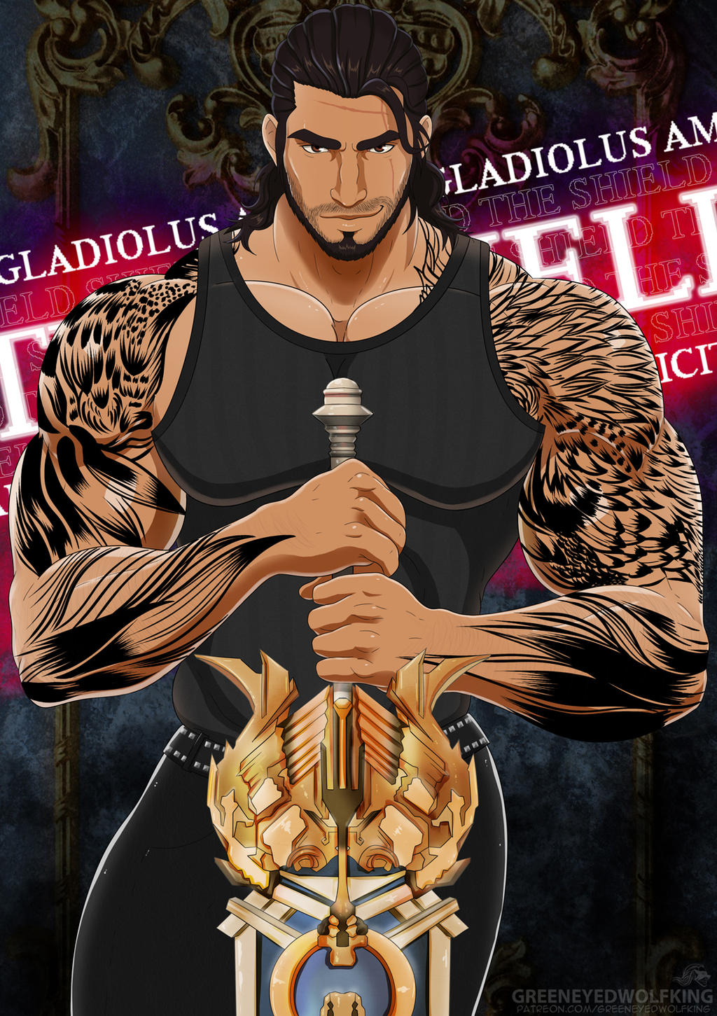 Gladio poster by Greeneyedwolfking on DeviantArt