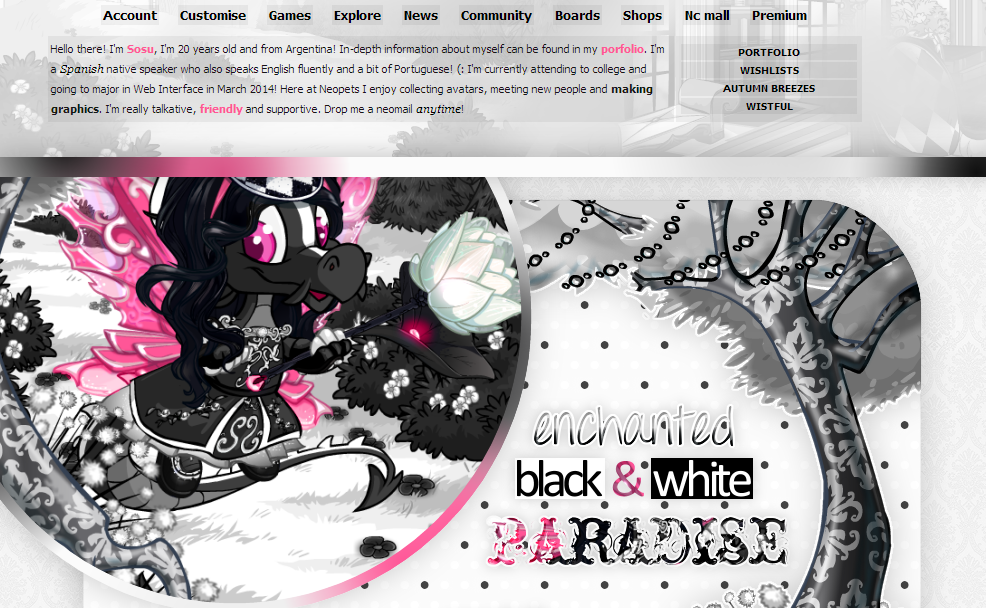 Enchanted Black and White Paradise