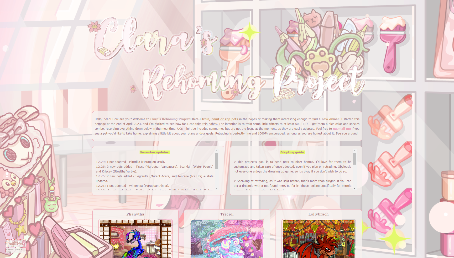 Layouts on NeopetsSiteMakers DeviantArt