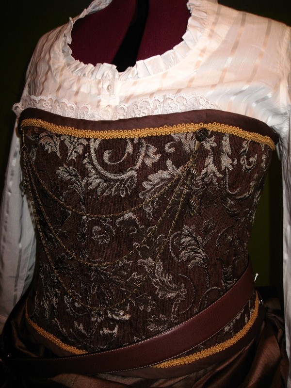 steampunk dress: top