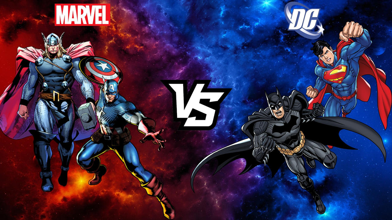 Captain America and Thor VS Batman and Superman by Rockjans35 on DeviantArt