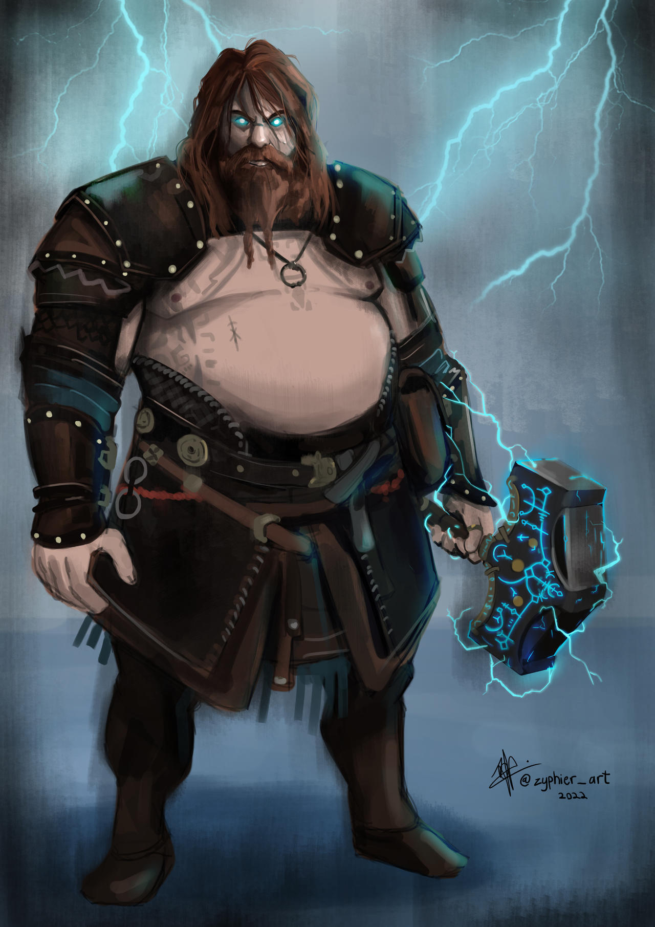 Thor from God of War: Ragnarok, Fanart by me! : r/gaming