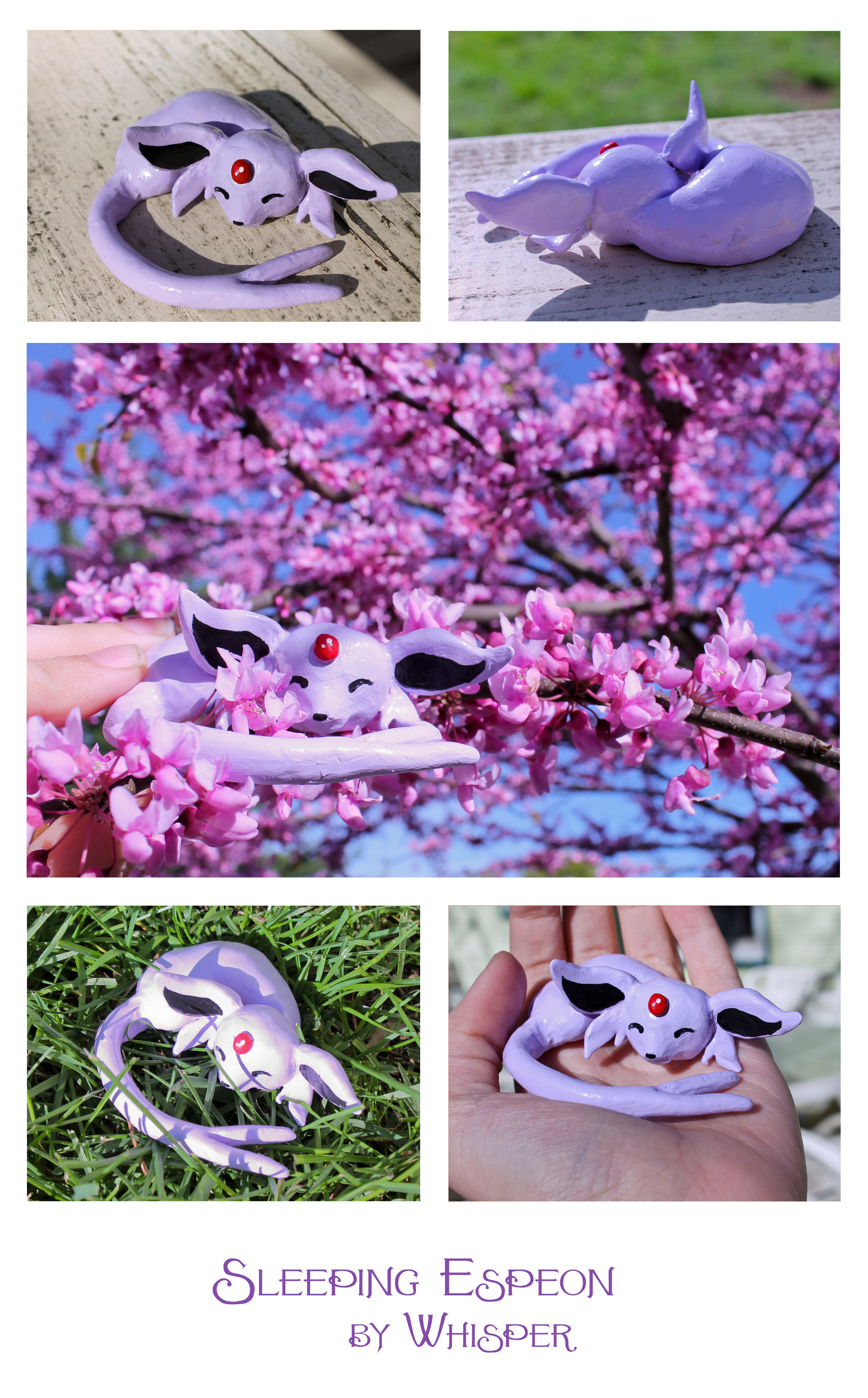 Sleeping Espeon Sculpture