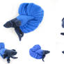 Royal Blue, Custom - Half Moon Tail