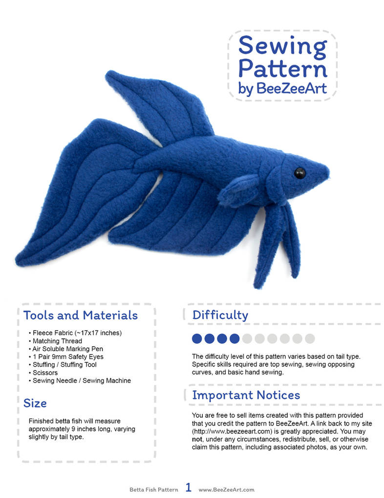 Update to the Betta Fish Pattern by BeeZee-Art on DeviantArt