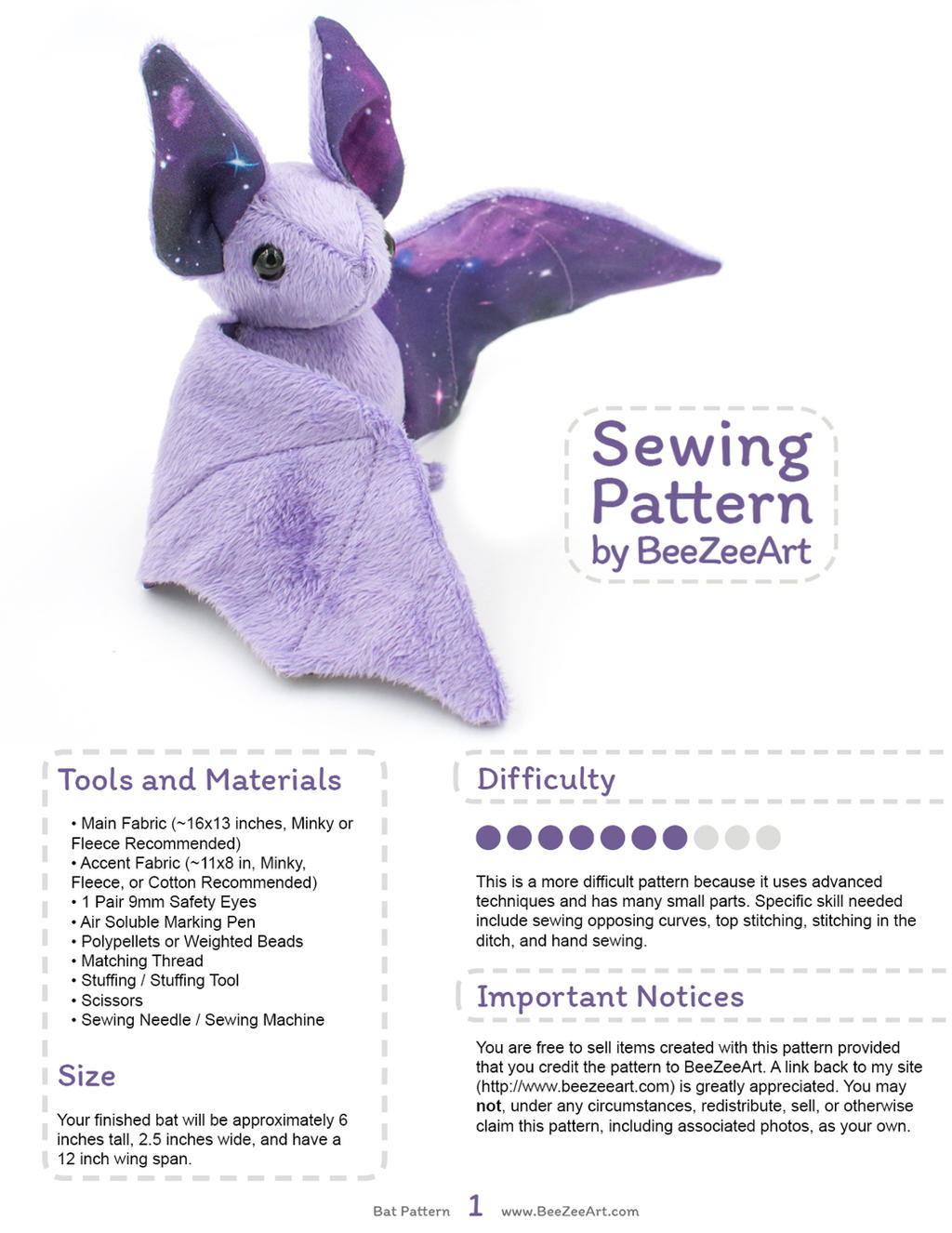 Updated Bat Pattern by BeeZee-Art on DeviantArt updated-bat-pattern-by-beezee-art-on-deviantart