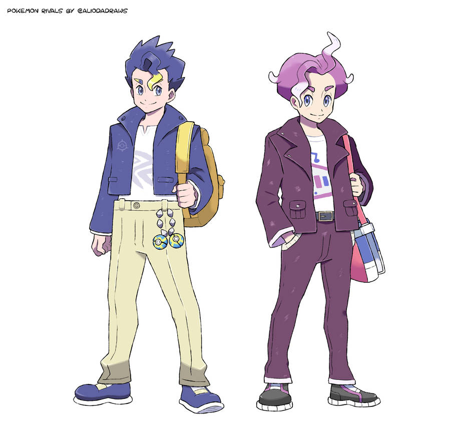 Pokemon rival trainers by AliodaDraws on DeviantArt