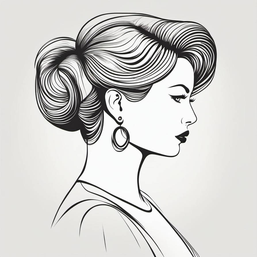 Profile, Retro Women's Hairstyle by alexsandritus1 on DeviantArt
