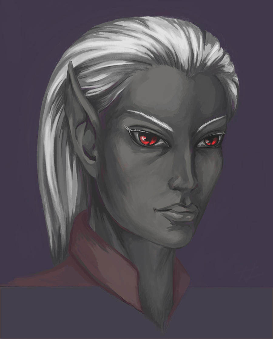 Drow Deviantart Drow elf portrait by thai-binturong on DeviantArt