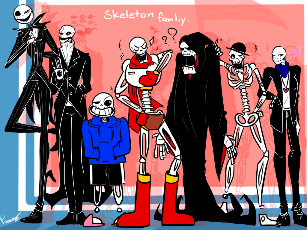 Skeleton Homies Skeleton famliy. by XXXPranDoggyXXX on DeviantArt