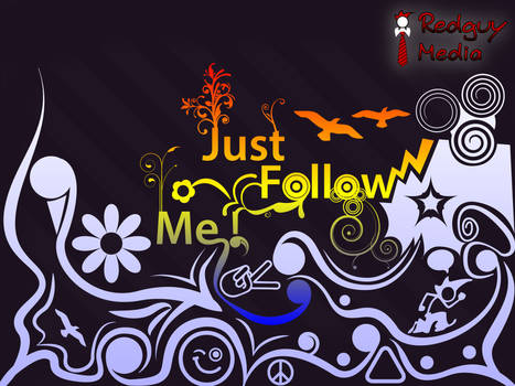 'Just follow me' illustration