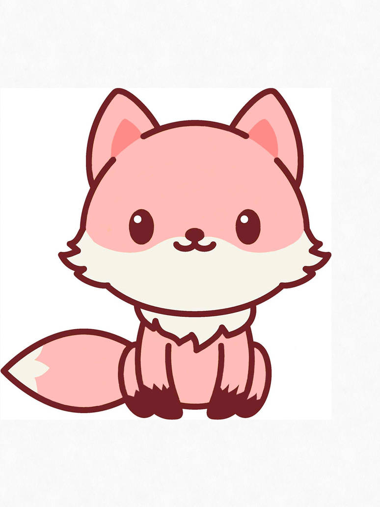 Cute Pink Fox by TuxedoNeko on DeviantArt