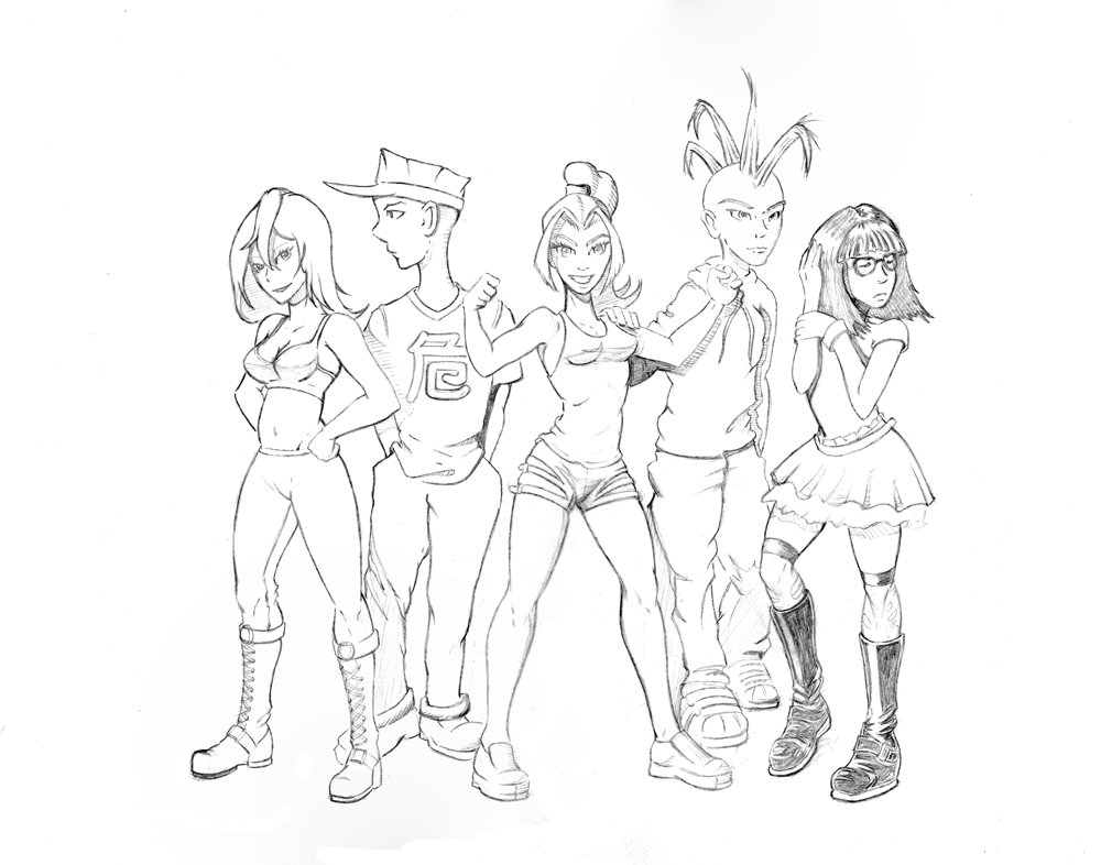 Bakuretsu Riot! Demo CD cover - Rough Pencils