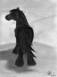 Charcoal horse