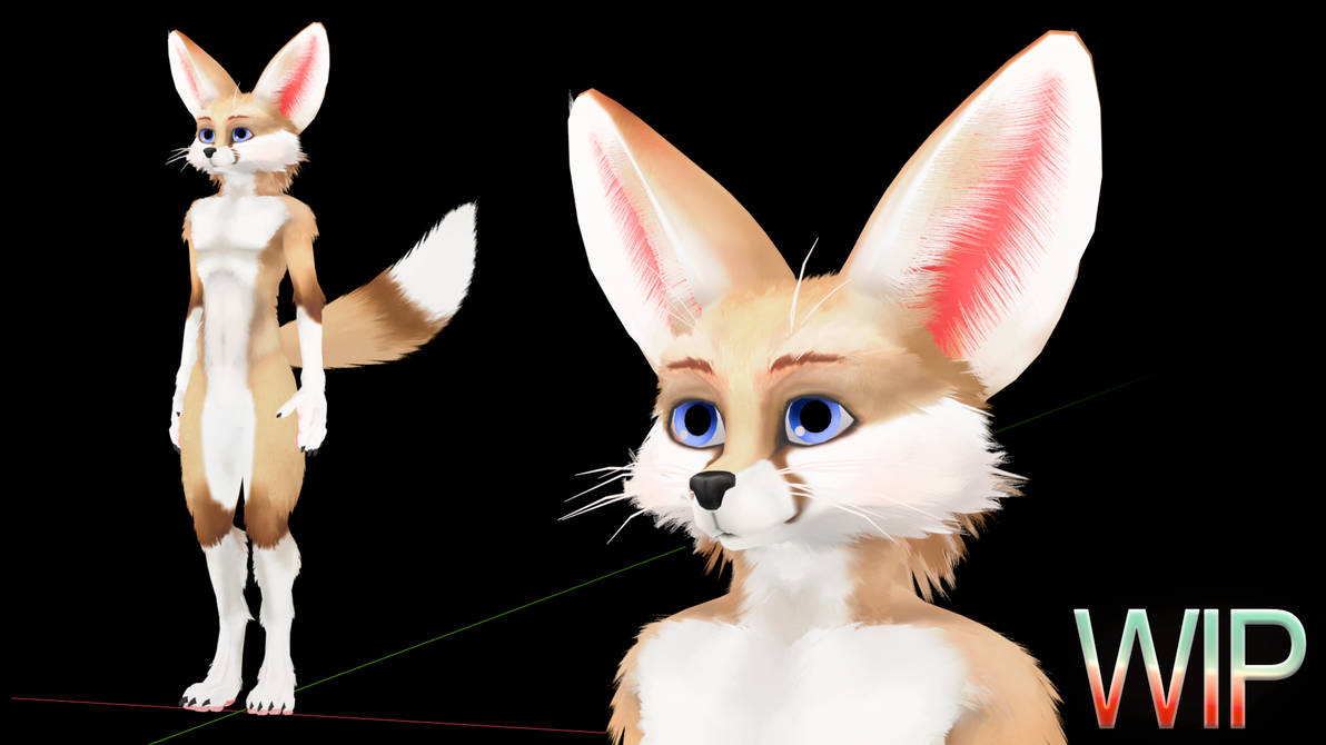 Shadow Fox Vrchat Fennec Fox WIP for VRChat by SetZarhal on DeviantArt