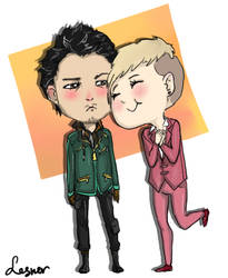 Pagan Min and Ajay Ghale chibi